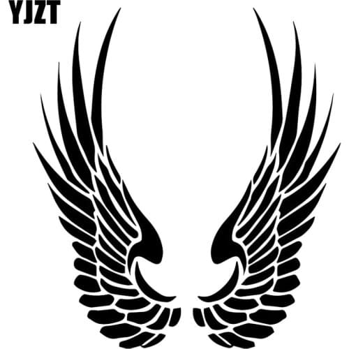YJZT 16.6X18.5CM Tribal Wings Personality Door Window Decoraiton Car Sticker Decal C25-0863