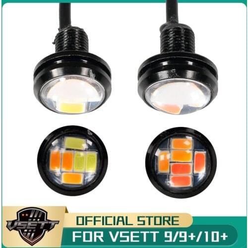 Original VSETT Front & Rear LED Light Bulb for VSETT 9 9+ 10+ Electric Scooter Deck Lamp With Fixing Bracket Pedal Turn Signal