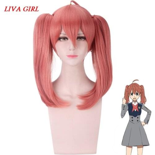 Darling in the FRANXX CODE 390 MIKU Wig Cosplay Costumes Women Ponytails Synthetic Hair Halloween Party Role Play Wigs