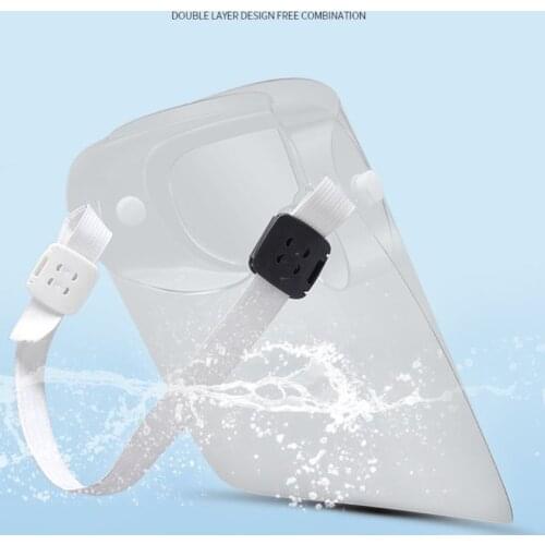 Transparent Protective Mask Clear Head-mounted Face Eye Shield Screen Kitchen Cooking Anti-Fog Anti-splash Safety Isolation