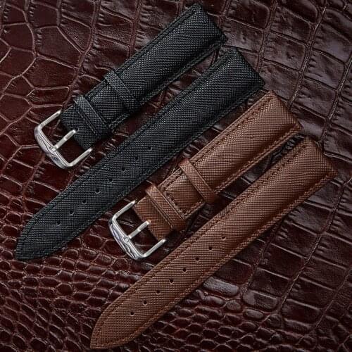 Watch Band Genuine Leather Strap 18mm 20mm 22mm Watch Band Strap Accessories for Samsung Galaxy Watch 46mm 42mm Active 2