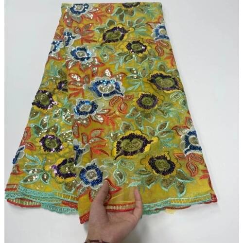 Luxury African Lace Fabric Sequins Net Tulle 2021 High Quality French Mesh Lace Fabric Embroidery For Wedding Party Dress