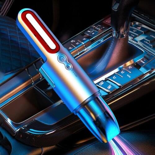 Handheld Wireless Vacuum Powerful Cyclone Suction Rechargeable Car Vacuum Cleaner 6000Pa Wet/Dry Auto for Car Home Pet Hair