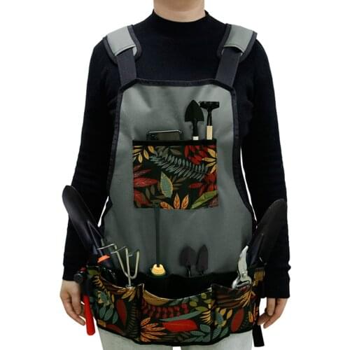 Oil Waxed Garden Apron Tool Apron Craft Apron Artist Coat Fabric Workshop Apron With Neck Pad 4 Large Pockets Painting Apron #WO