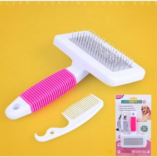 Pet Cat Dog Hair Removal Needle Combs Fur Cleaning Brush Pet Combs Beauty Grooming Tool for Shedding and Grooming Tangled Hair