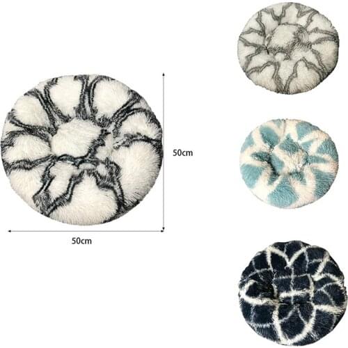 Super Soft Dog Pet Bed Kennel Round Cat Winter Warm Dog House Sleeping Bag Long Plush Pet Bed Puppy Cushion Cat Supplie