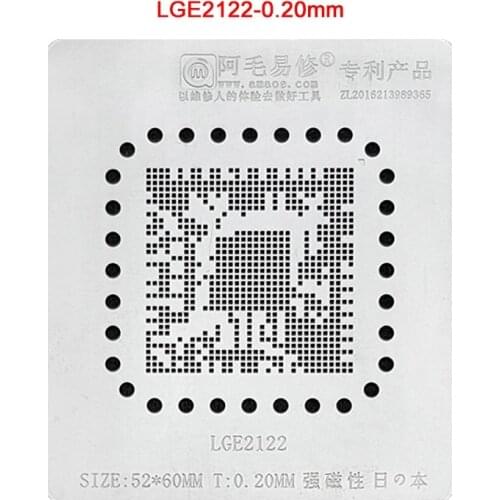 LGE2122 BGA Stencil For LCD TV IC Reballing Chip Pin Solder Tin Plant Net Amaoe Square Hole Heating Template Reworking