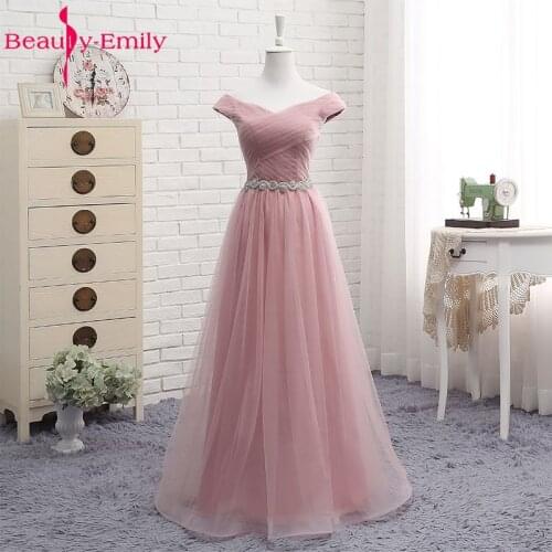 Tulle Lace Dark Pink Bridesmaid Dresses 2020 Long for Women A line Wedding Party Prom Dresses Vestido De Festa Party Dresses