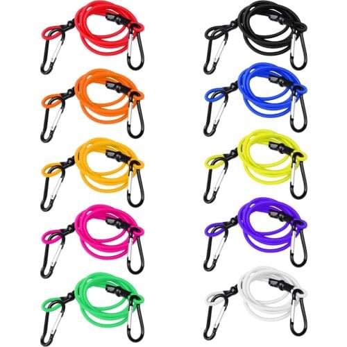 0.16' 3ft Strong Elastic Kayak Canoe and Paddle Board Tow Leash Tow Line Safety Lanyard with Double End Carabiner Clips Hooks