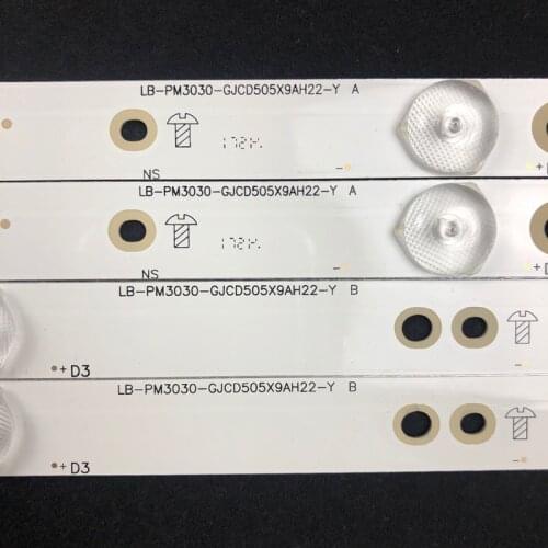 1 set=5 pcs LED Strips LB-PM3030-GJCD505X9AH22-Y for Phi lips 50pug6102 / 78 50PUF6102/T3 9leds