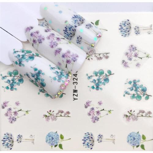YWK 1 PC Flower / Animal Designs Water Transfer Sticker Nail Art Decals DIY Fashion Wraps Tips Manicure Tools