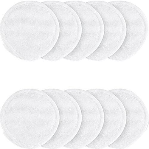 10Pcs Make Up Remover Pads Washable Cleansing Cotton Reusable Face Wipes Microfiber Natural Bamboo Facial Skin Care