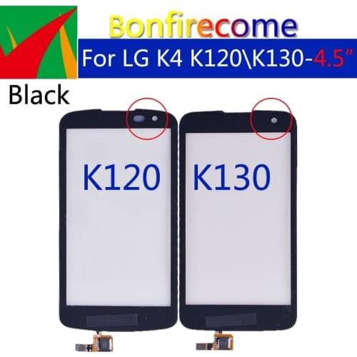 10Pcs\lot For LG K4 K120 K121 K120E K130 K130E Touch Screen Digitizer LCD Display Front Glass Panel Sensor Replacement