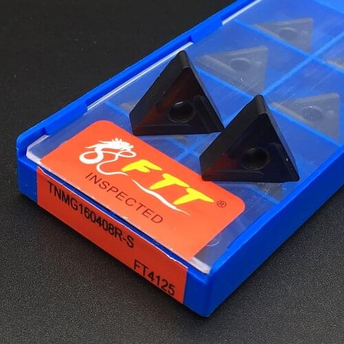 10PCS TNMG160408R-S FT4125 External Turning Tool Carbide Insert Lathe tools Lathe Cutter CNC Machine Parts Machining steel parts