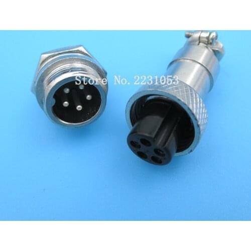 2 Sets GX12 5 Pin Male & Female 12mm Wire Panel Connector Aviation Plug GX12-5 Circular Connector Socket Plug