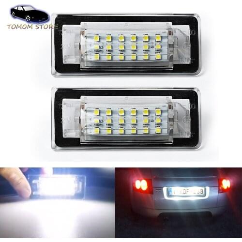 2Pce LED License Number Plate Light Lamps for Audi TT MK1 8N Audi TT Coupe 8N3 Audi Roadster 8N9 Auto Accessories