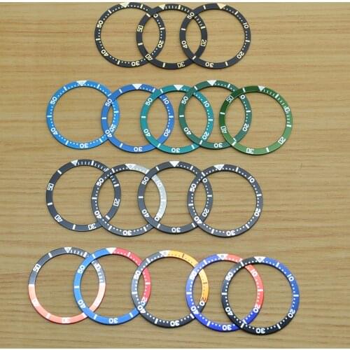 38mm Aluminum Bezel Insert For Japan Prospex PADI Turtle Watch Face Watches Replace Accessories Colorful Ring SRPA SRP Samurai