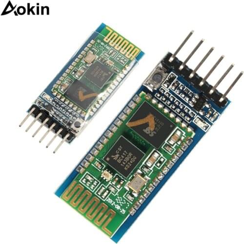 50pcs/lot HC05 HC-05 Master-Slave 6pin JY-MCU Anti-Reverse Integrated Bluetooth Serial Pass-Through Module Wireless Serial