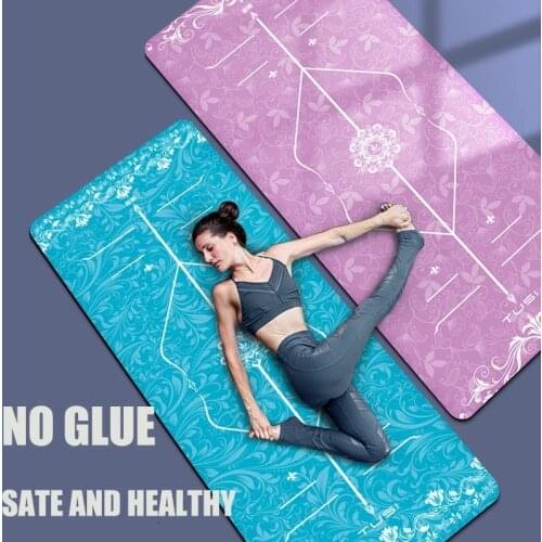 6mmThickness EsterillaYoga Mat Exercise Tapis De Gym Floor Workout Antideslizante MeditationTraining Knee Position Line Pads
