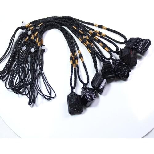 Black Tourmaline Reiki Stones Rod Cleansing Protection Specimens Pendant
