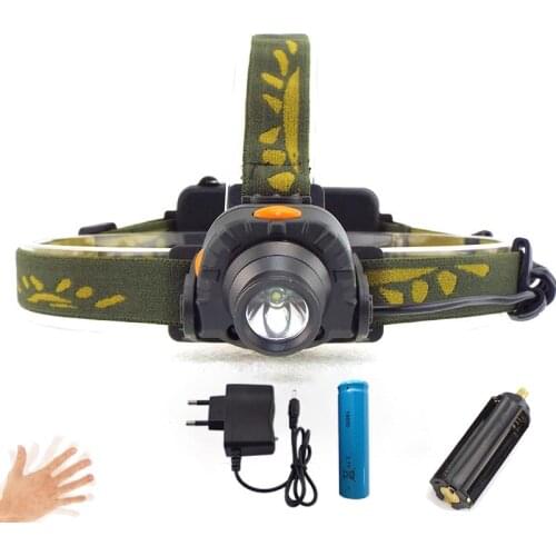 Sensor Q5 LED Headlamp lamp torches Headlight zoom head flashlight night Light Fishing linterna frontal torch 18650 AAA Battery