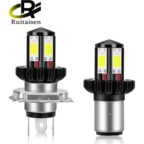 Electric car lights motorcycle super bright LED headlights scooter LED bulbs tricycle headlights double claw built-in spotlights