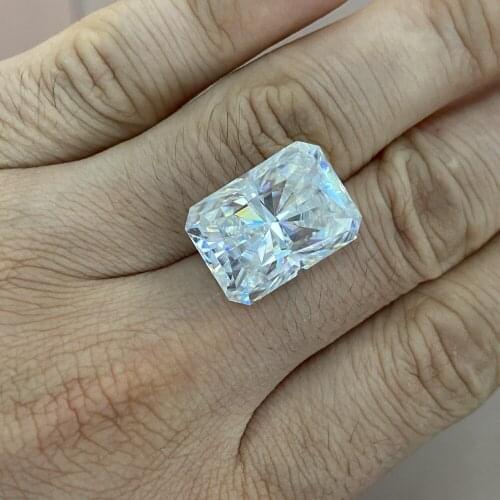 Lab Grown VVS D Colorless 9x13MM Radiant Cut Moissanite Diamond White Gemstones Each With A GRA
