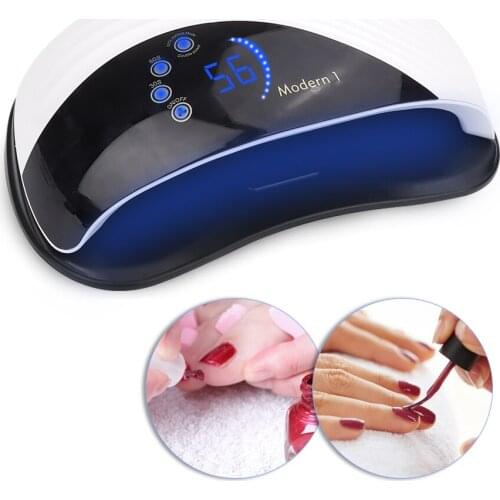 Lamp for Manicure Built-in Cooling Fan UV LED Lamp Two Hands Nail Dryer 42 LEDs Fast Drying Gel Nail Polish LCD Display