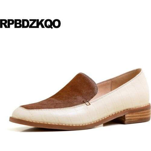 Loafers designer shoes women luxury 2019 yellow ladies chinese female square toe flats italian slip on spring autumn brown china