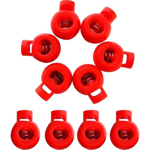 MagiDeal Pack 10 Rope Ball Stoppers Toggle Lock Ends Spring Buckle for Paracord Elastic Cord Bungee Rope Garment Shoelace