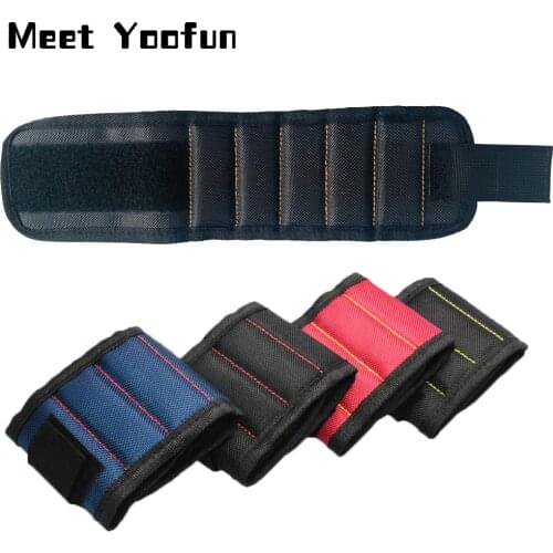 Magnets Wrist Bag Magnetic Bracelet Tool Storage Bag Repair Tool Magnetic Wristband Holding Screws Storage Tool Holder