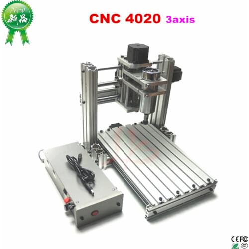 Mini diy cnc 4020 update from 3020 metal cutter 3 axis wood cutting milling machine in China with Z guage