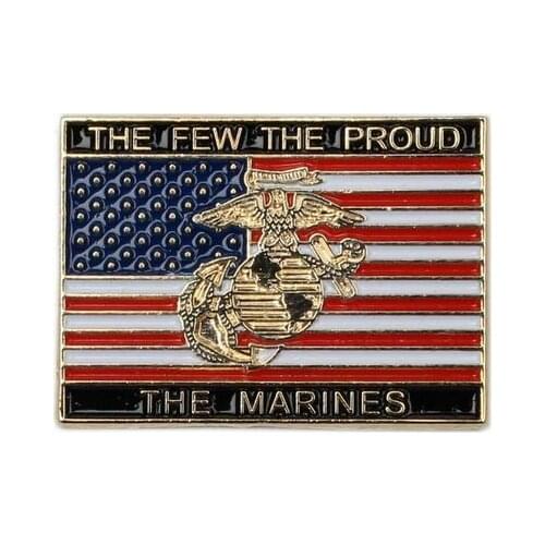 US USMC MARINE CORPS THE FEW THE PROUD METAL MILITARY GIFT BADGE PIN military Store