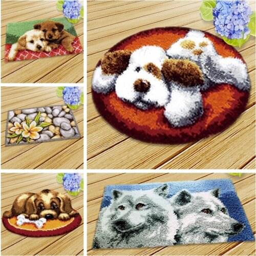 Cartoon Animal Latch Hook foamiran for needlework alfombra dormitorio cross stitch kits carpet embroidery for modern living room