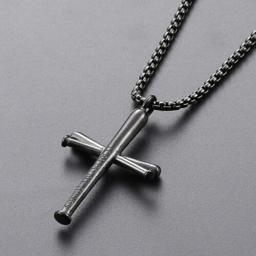 Stainless Steel Gold Cross Pendant Necklace Gothic Letter I CAN DO ALL THINGS Choker Chain Jewelry for Women Decoration Gift