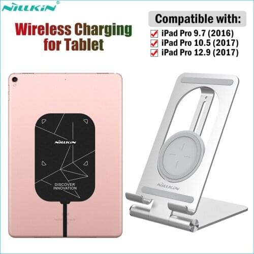 Nillkin Fast Wireless Charging for Apple iPad 9.7 2017 2018 10.2 2019 2020 Qi Wireless Charger Stand+10W Charging Receiver
