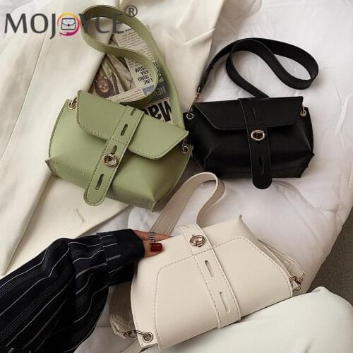 Casual All-match Solid Color Hasp Messenger Small Flap Handbags Fashion Women PU Leather Wide Strap Shoulder Crossbody Bag