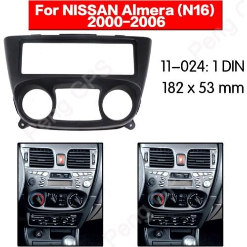11-024 1 Din Fascia for NISSAN Almera/Sentra 2000-2006 Radio DVD Stereo Panel Dash Install Trim Kit Face Surround Frame