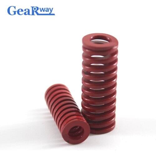 Gearway 2pcs Red Compression Spring Medium Loading Compression Die Spring TM20x20/20x25/20x30/20x50/20x55mm Mould Spring