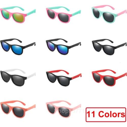 2020 Brand Designer Polarized Kids Sunglasses TR90 Children Boys Girls Glasses Fashion Safety Sun Glasses Gafas Car Case UV400