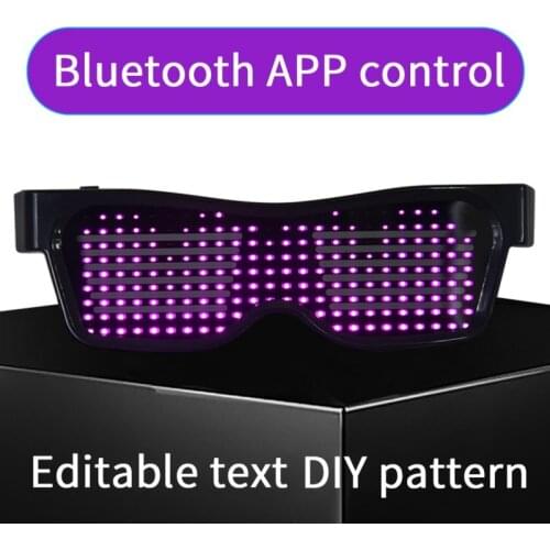 Party LED Glasses Disco Wine Bar Dynamic Flashing LED USB Chargingable Bluetooth APP Control Glasses