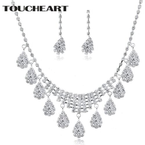 TOUCHEART Fashion Bridal Statement Charming Rhinestone Crystal Jewelry Set For Women Girl Wedding Accessories Bridal SET170009
