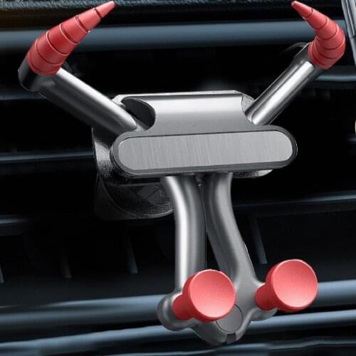Universal Car Mobile Phone Holder Air Vent Mount Stand Bull Head Shape Cell Phone Holder For iPhone Phone In Car Holder Parts
