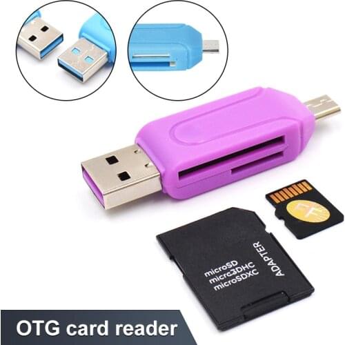 SD Card Reader USB C Card Reader 3 In 1 USB 2.0 TF/Mirco SD Smart Memory Card Reader Type C OTG Flash Drive Cardreader Adapter
