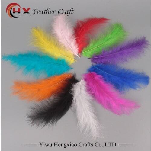 Factory 100pcs 4-6 Inches 10-15 cm Chicken Plumes Turkey Marabou Feathers for Carnival DIY feathers craft