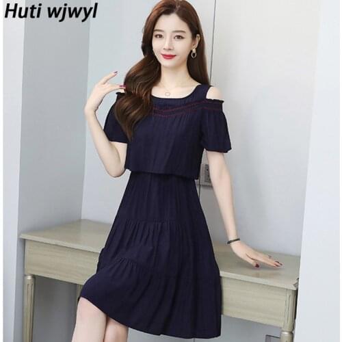 2021 Women Solid Chiffon Vintage Sundress Bodycon Party Casual Runway Vestidos Spring Summer Sexy Off-the-shoulder Mini Dresses