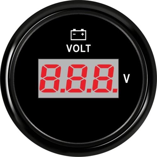 1pc Digital Voltmeters Voltage Guages 8-32V Volt Meters 52mm for Auto Boat Agricultural Machinery Engines Generating Units