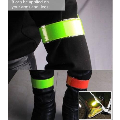 HOT SALE 1 pcs Running Fishing Cycling Reflective Strips Warning Bike Safety Bicycle Bind Pants Leg Strap Reflective Tape