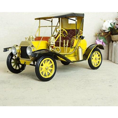 1PC Vintage Decoration Handmade Retro Metal Car Model Business gift Iron craft Home/Office/Pub/Shop Decoration Shooting Props