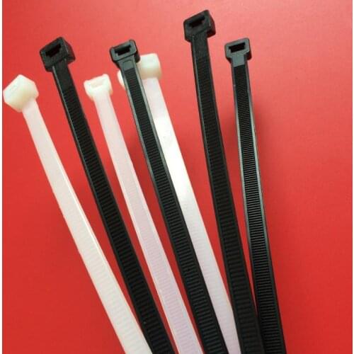 100pcs Nylon Cable Tie 5x150mm White/ Black Color Self-locking Plastic Wire Zip Tie